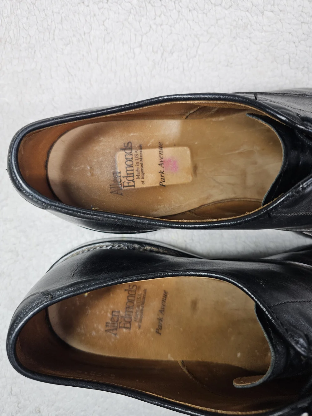 Allen Edmonds Park Avenue Cap Toe Dress Shoes Mens 11  Black Leather Oxford USA.